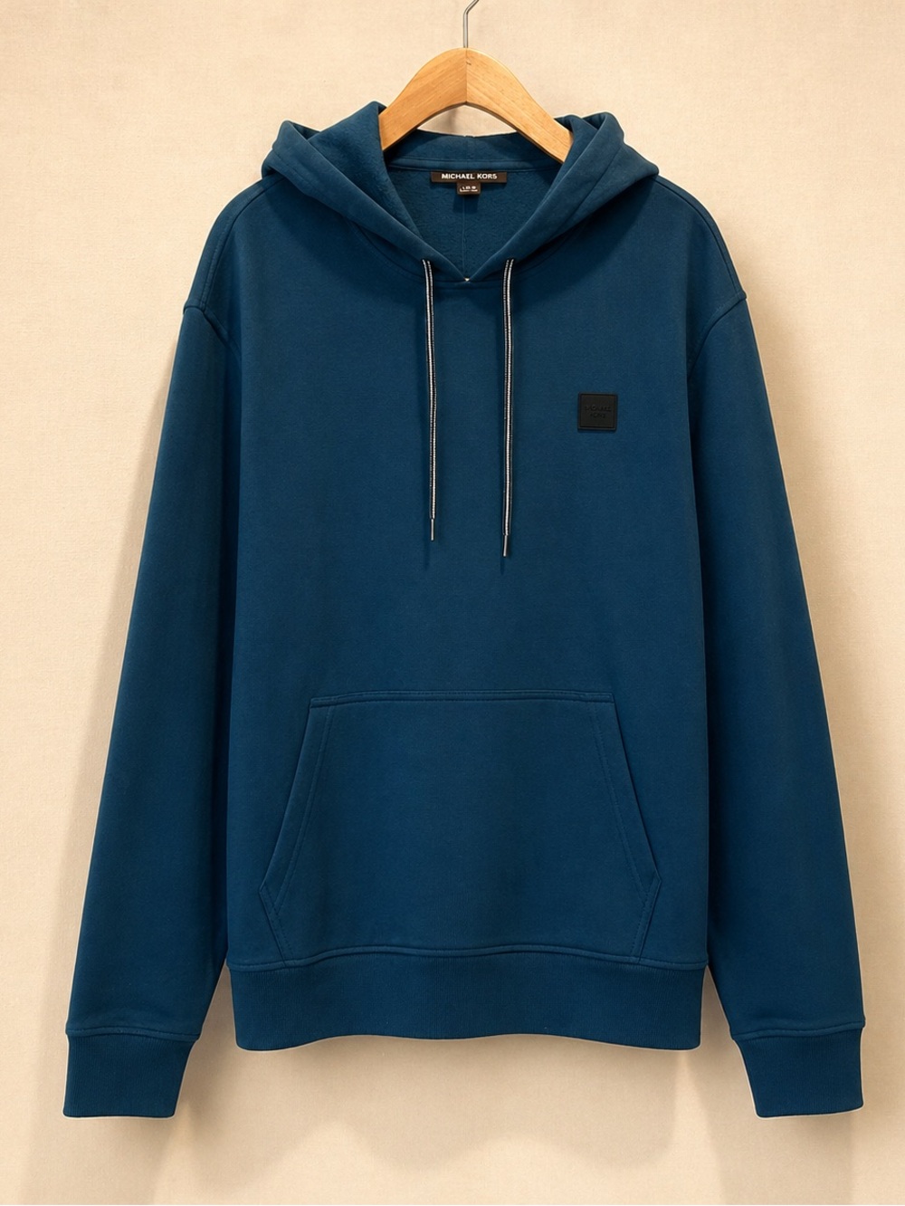 MICHAEL KORS Hoodie XL Blue Pullover Sweatshirt Casual Unisex Oversized